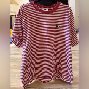 Obey Red and White Crew Neck